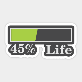 45% Life Sticker